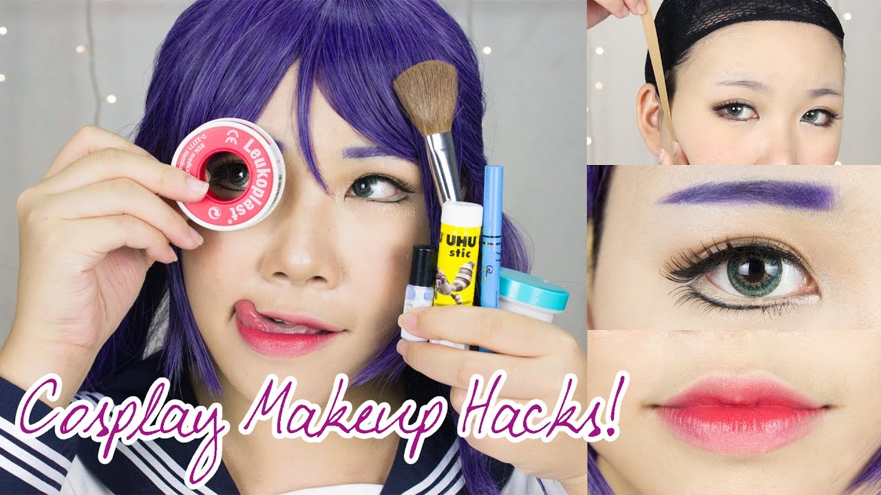 8 Cosplay Makeup Hacks EVERYONE Should Know! | Face Taping, Brow Concealing, Anime Lips